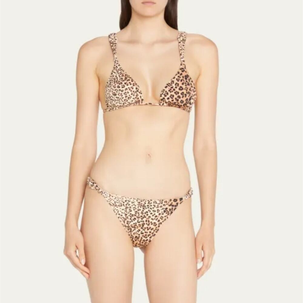Ulla Johnson Snow Leopard Catalina Top Porto Bottom Bikini S